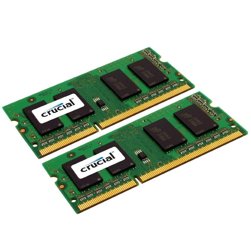 Crucial 4GB kit (2GBx2), 204-pin SODIMM, DDR3 PC3-8500, at Amazon.com